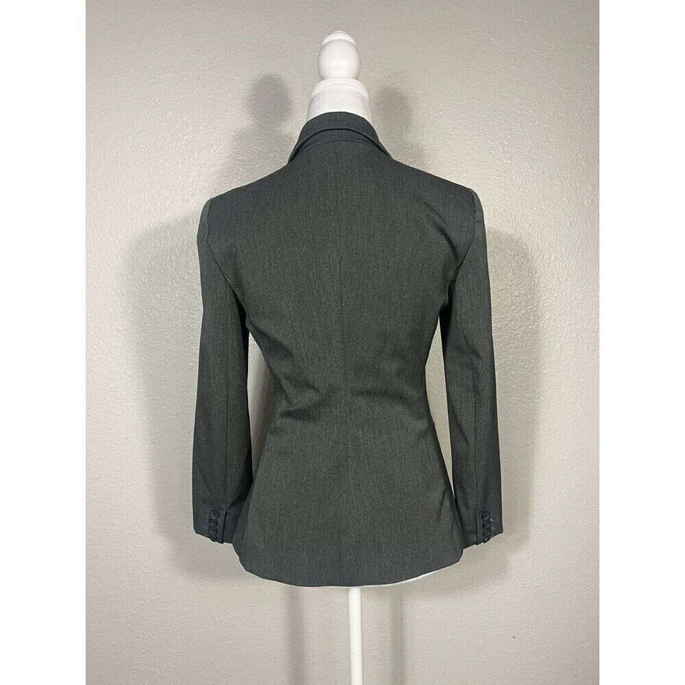 Express Size 2 Blazer One Button Charcoal Gray Sp… - image 3